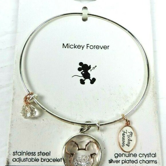 Disney Mickey Forever Bracelet Stainless Crystal - Picture 9 of 10